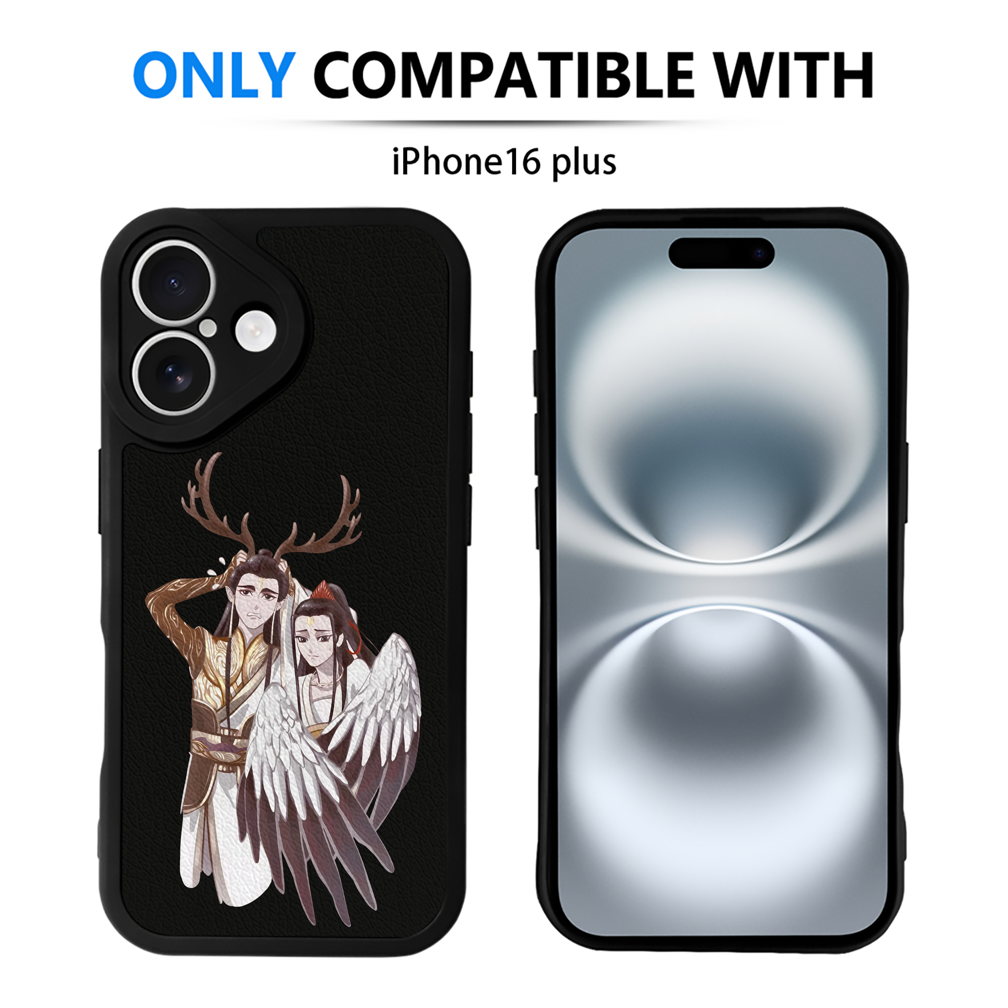 （画像用） Ne Zha 2 ナタ 魔童の大暴れ 【iPhone 16シリーズ対応】シリコンスマホケース（レザー調） 材質：シリコン